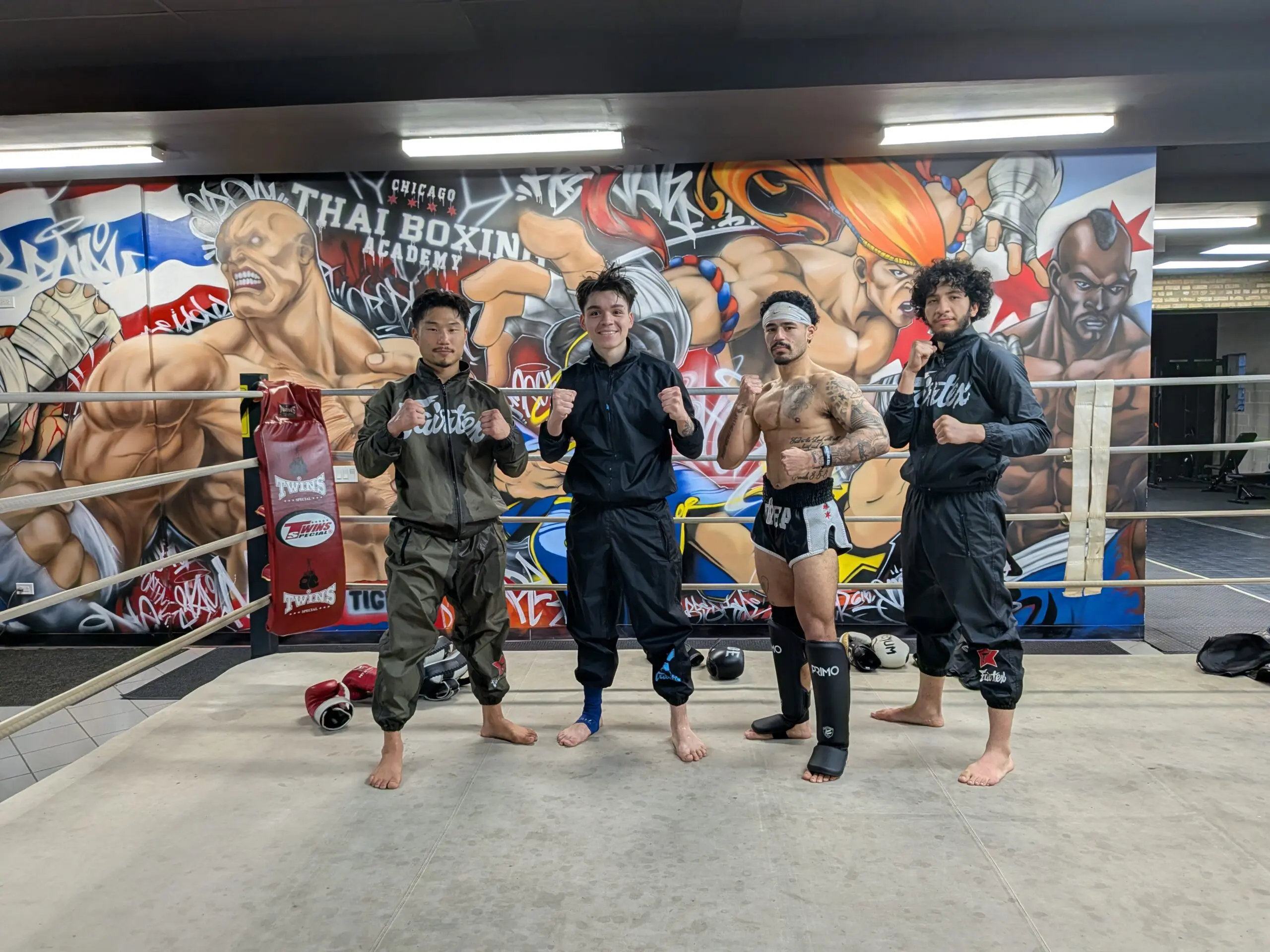 Kickboxing with trainer
